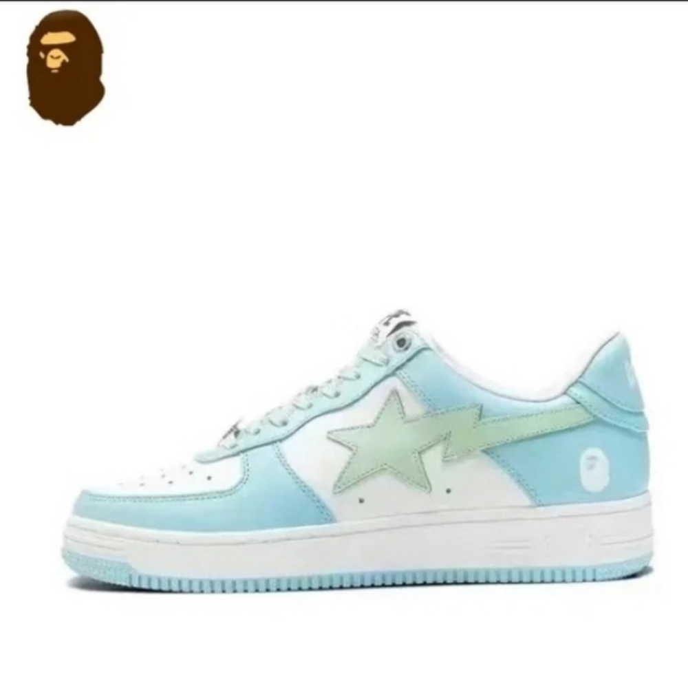 NIB BAPESTA Blue/Green/White Shoes